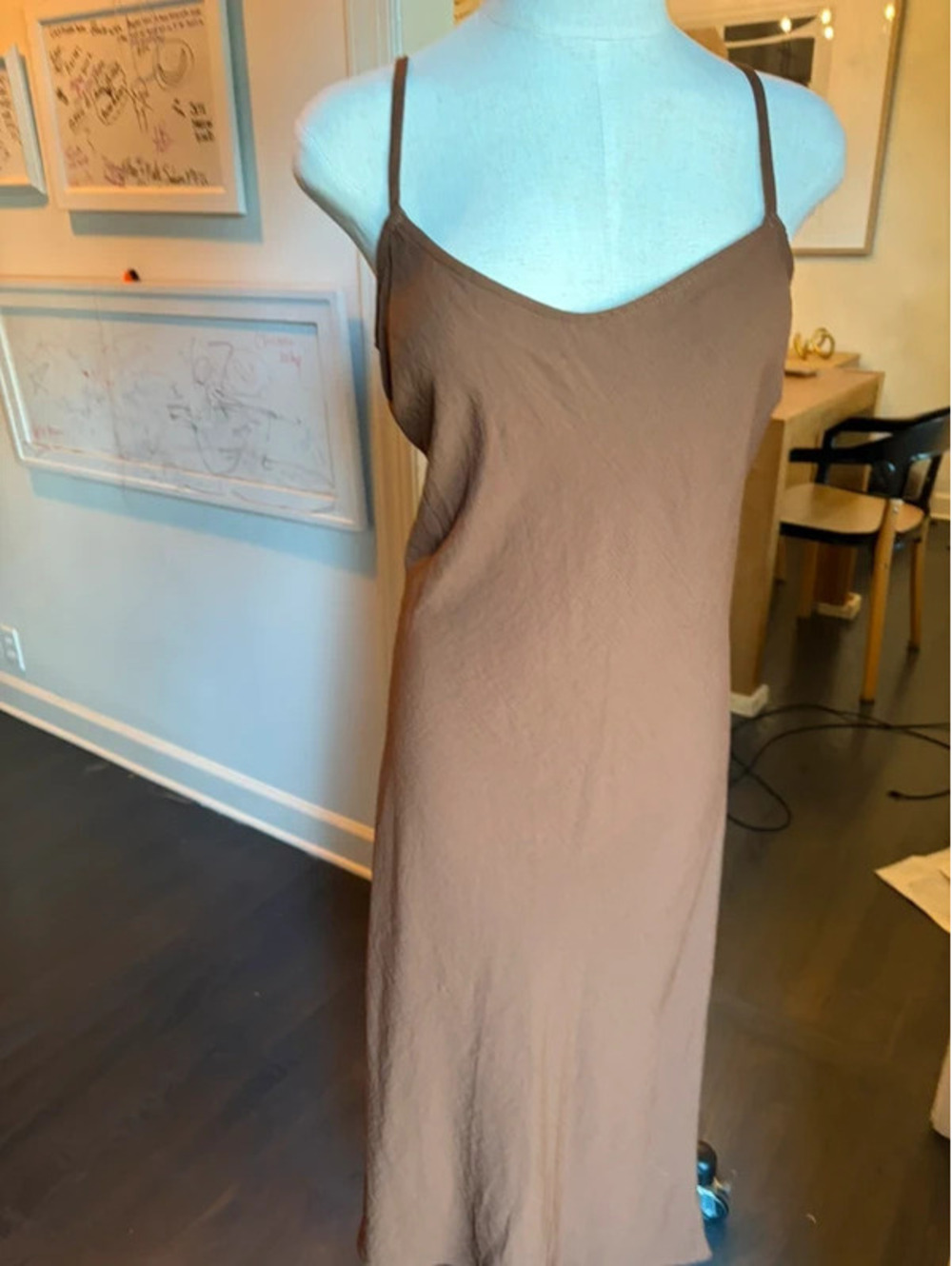 Stunning Espresso Brown Slip Dress S